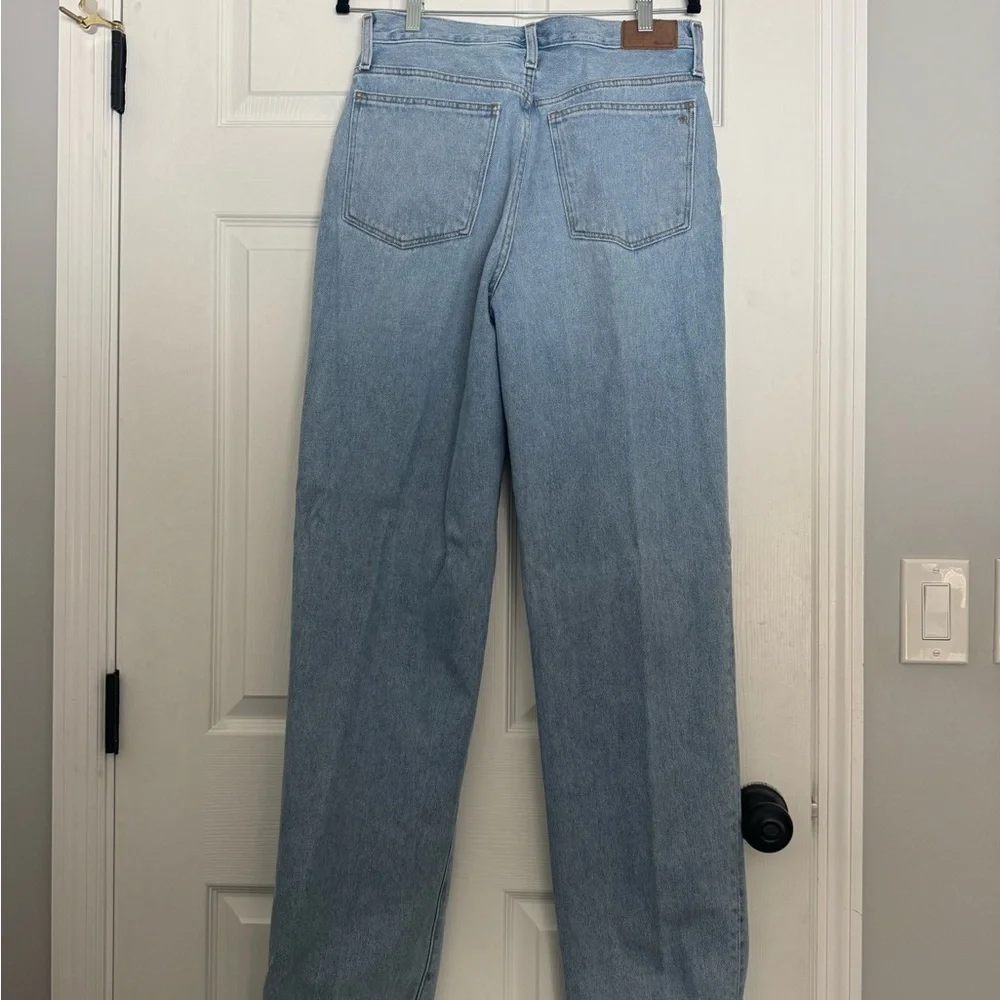 Madewell Baggy Straight  High Rise, Light Wash Jeans - Women 28 Tall Long
